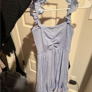 Vici Light Blue Ruffled Dress